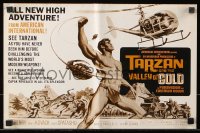 7s526 TARZAN & THE VALLEY OF GOLD pressbook 1966 art of Henry throwing grenade at helicopter!