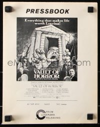 7s573 VAULT OF HORROR pressbook 1973 Tales from Crypt sequel, cool art of death's waiting room!