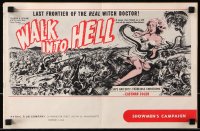 7s579 WALK INTO HELL pressbook 1957 great art, starring & produced by Australian Chips Rafferty!