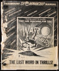 7s584 WAR OF THE WORLDS pressbook 1953 H.G. Wells classic produced by George Pal!