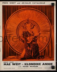 7s016 KLONDIKE ANNIE English pressbook 1936 sexy Mae West, great poster images!