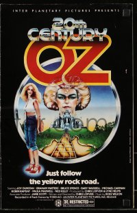 7s046 20TH CENTURY OZ pressbook 1977 Australian rock 'n' roll version of The Wizard of Oz!