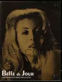 7s086 BELLE DE JOUR pressbook 1968 Luis Bunuel classic, c/u of sexy prostitute Catherine Deneuve!