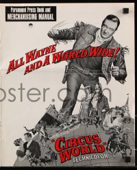 7s143 CIRCUS WORLD pressbook 1965 Claudia Cardinale, John Wayne, All Wayne and a world wide!