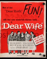 7s162 DEAR WIFE pressbook 1950 William Holden, Joan Caulfield, the howl of your life!