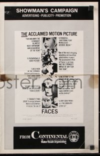 7s199 FACES pressbook 1968 John Cassavetes cult classic, Gena Rowlands, Seymour Cassel