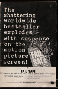 7s200 FAIL SAFE pressbook 1964 the shattering worldwide bestseller directed by Sidney Lumet!