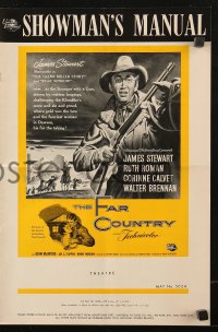 7s203 FAR COUNTRY pressbook 1955 cool art of James Stewart with rifle, directed by Anthony Mann!