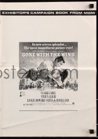 7s243 GONE WITH THE WIND pressbook R1974 Howard Terpning art of Gable carrying Leigh over burning Atlanta!