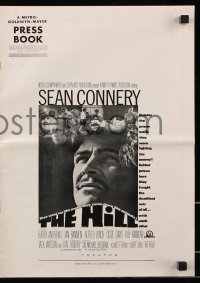 7s268 HILL pressbook 1965 directed by Sidney Lumet, great photo montage with close-up of Sean Connery!