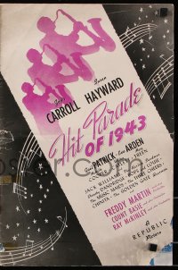 7s269 HIT PARADE OF 1943 pressbook 1943 Susan Hayward, John Carroll, Count Basie & His Orchestra!
