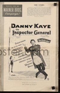 7s282 INSPECTOR GENERAL pressbook 1950 art of Danny Kaye & luscious little lovely Barbara Bates!