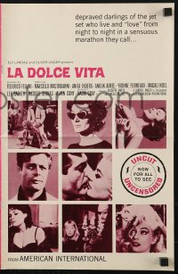 7s309 LA DOLCE VITA pressbook R1966 Federico Fellini, Marcello Mastroianni, sexy Anita Ekberg!