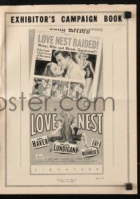 7s335 LOVE NEST pressbook 1951 sexy Marilyn Monroe, William Lundigan & June Haver!