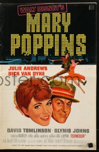 7s356 MARY POPPINS pressbook 1964 Julie Andrews & Dick Van Dyke in Disney musical classic!