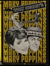 7s357 MARY POPPINS pressbook R1973 Julie Andrews & Dick Van Dyke in Disney classic!