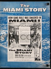 7s362 MIAMI STORY pressbook 1954 Barry Sullivan puts the Big Heat on the mob in Florida!
