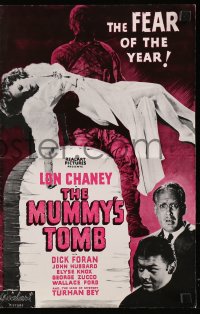 7s372 MUMMY'S TOMB pressbook R1948 bandaged monster Lon Chaney Jr., Universal horror, great images!