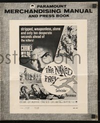 7s381 NAKED PREY pressbook 1966 Cornel Wilde stripped & weaponless in Africa running from killers!