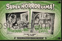 7s388 NIGHTMARE IN WAX/BLOOD OF DRACULA'S CASTLE pressbook 1970s super horrorrama!