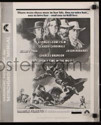 7s401 ONCE UPON A TIME IN THE WEST pressbook 1969 Sergio Leone, Cardinale, Fonda, Bronson, Robards