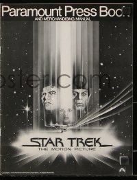 7s506 STAR TREK pressbook 1979 cool art of William Shatner & Leonard Nimoy by Bob Peak!