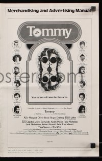 7s553 TOMMY pressbook 1975 The Who, Roger Daltrey, Jack Nicholson, rock & roll!