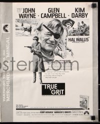 7s562 TRUE GRIT pressbook 1969 John Wayne as Rooster Cogburn, Kim Darby, Glen Campbell