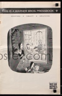 7s587 WHAT EVER HAPPENED TO BABY JANE? pressbook 1962 Bette Davis, Joan Crawford, Addams art!
