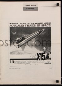 7s600 X-15 pressbook 1961 astronaut Charles Bronson, actually filmed in space!
