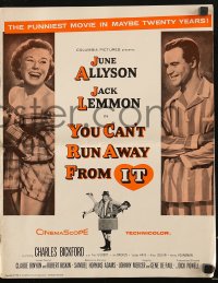 7s603 YOU CAN'T RUN AWAY FROM IT pressbook 1956 Jack Lemmon, Allyson, It Happened One Night remake!