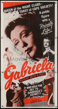 7t228 GABRIELA 3sh 1956 Queen of the Night Clubs, toast of cafe society, a woman with a past!