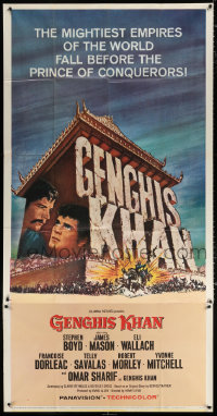 7t232 GENGHIS KHAN 3sh 1965 Omar Sharif as the Mongolian Prince of Conquerors, Frank McCarthy art!