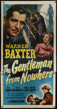 7t233 GENTLEMAN FROM NOWHERE 3sh 1948 Warner Baxter is paid to pose as Fay Baker's husband!