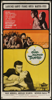 7t234 GIRL NAMED TAMIKO 3sh 1962 John Sturges, Laurence Harvey used women without shame!