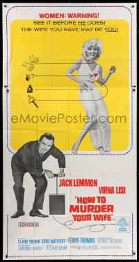 7t247 HOW TO MURDER YOUR WIFE 3sh 1965 Jack Lemmon, Virna Lisi, the most sadistic comedy!