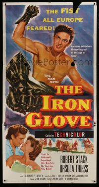 7t253 IRON GLOVE 3sh 1954 art of barechested Robert Stack who had the fist all Europe feared!