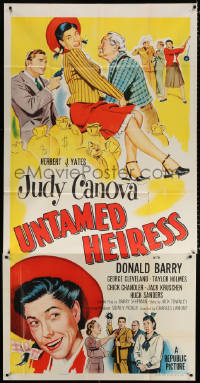 7t367 UNTAMED HEIRESS 3sh 1954 wacky country girl Judy Canova inherits a million dollars!