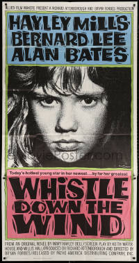 7t374 WHISTLE DOWN THE WIND 3sh 1962 Bryan Forbes, Hayley Mills in her newest & greatest!