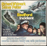 7t054 BEDFORD INCIDENT 6sh 1965 Richard Widmark, Sidney Poitier, battleship & submarine art, rare!