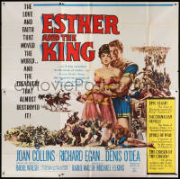 7t064 ESTHER & THE KING 6sh 1960 Mario Bava, sexy Joan Collins in the title role & Richard Egan!