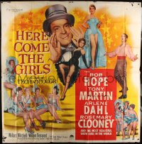 7t071 HERE COME THE GIRLS 6sh 1953 Bob Hope, Tony Martin & most beautiful showgirls!