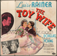 7t098 TOY WIFE 6sh 1938 art of Luise Rainer between Melvyn Douglas & Robert Young, ultra rare!