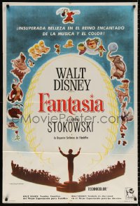 7t122 FANTASIA Argentinean R1970s Sorcerer's Apprentice Mickey Mouse, Disney cartoon classic!