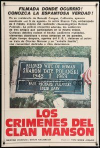 7t125 HELTER SKELTER Argentinean 1976 Charles Manson, different image of Sharon Tate's grave!