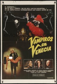 7t151 VAMPIRE IN VENICE Argentinean 1989 Klaus Kinski as Nosferatu carrying sexy naked woman!