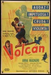 7t153 VOLCANO Argentinean 1951 great images of lava-hot lovers Anna Magnani & Rossano Brazzi!