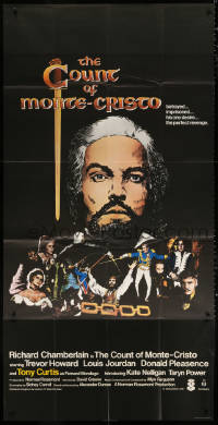 7t007 COUNT OF MONTE CRISTO English 3sh 1976 cool art of Richard Chamberlain in title role!