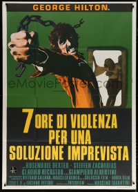 7t883 7 HOURS OF VIOLENCE Italian 1p 1973 Michele Massimo Tarantini, art by Giuliano Nistri!