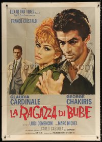 7t861 BEBO'S GIRL Italian 1p 1963 Arnaldo Putzu art of Claudia Cardinale & George Chakiris!